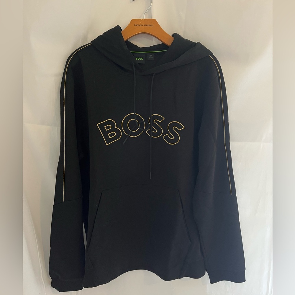 BOSS Gold Logo Pullover Hoodie